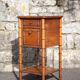 Bedside table wood imitation bamboo, bedside table, side table, interior decoration