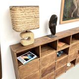 Meuble de métier ancien à 24 casiers