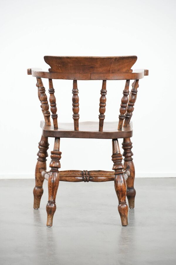 chaise de capitaine anglaise antique / chaise de bureau du début du 19e siècle