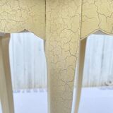 Bolster one drawer eggshell color cracked effect side table 1970