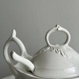 Antique white porcelain sauce boat