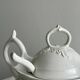 Antique white porcelain sauce boat