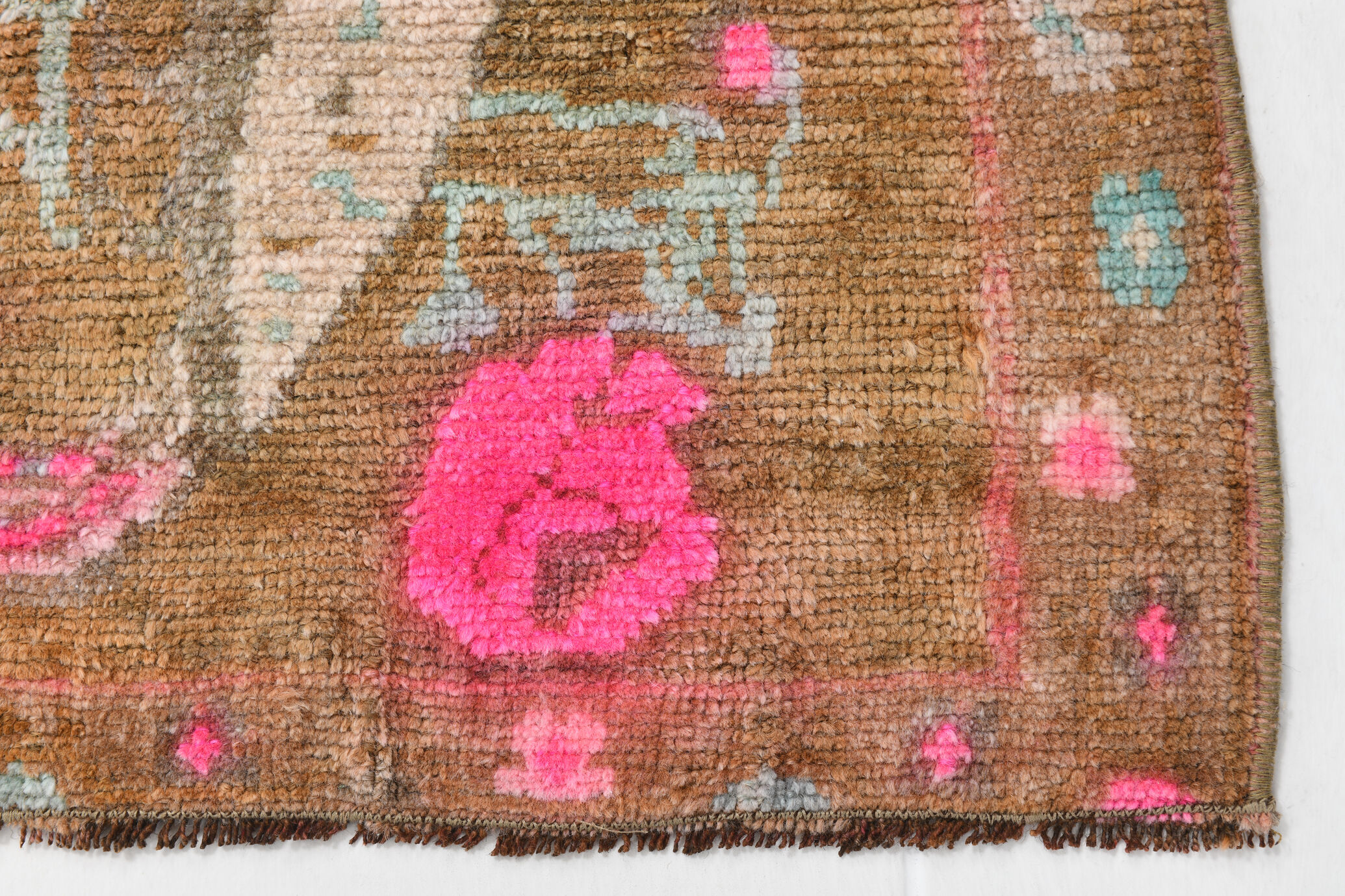 2x3 Brown and Pink Door Mat Rug, 88x56Cm FREE SHIPPING