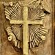 Panneau d’église en bois doré sculpté XIX