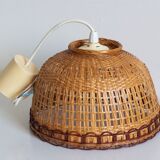 Vintage wicker pendant lamp