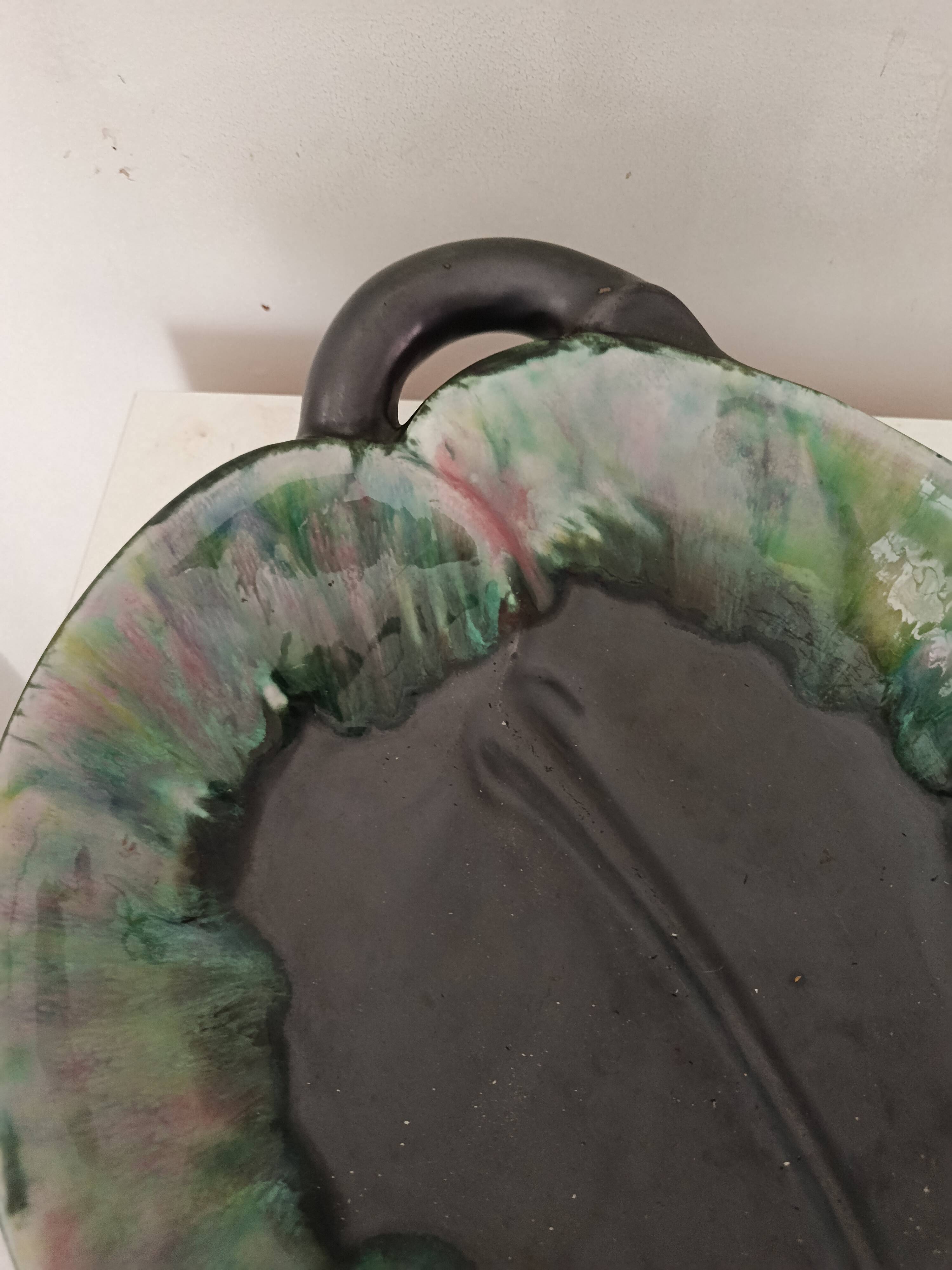 empty pocket dish porcelain barbotine MARS