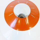 Large ceiling or wall plate orange and white vintage 1950 50s rockabilly