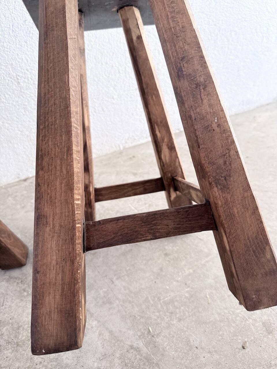 Pair of oak stools from the 1960s.