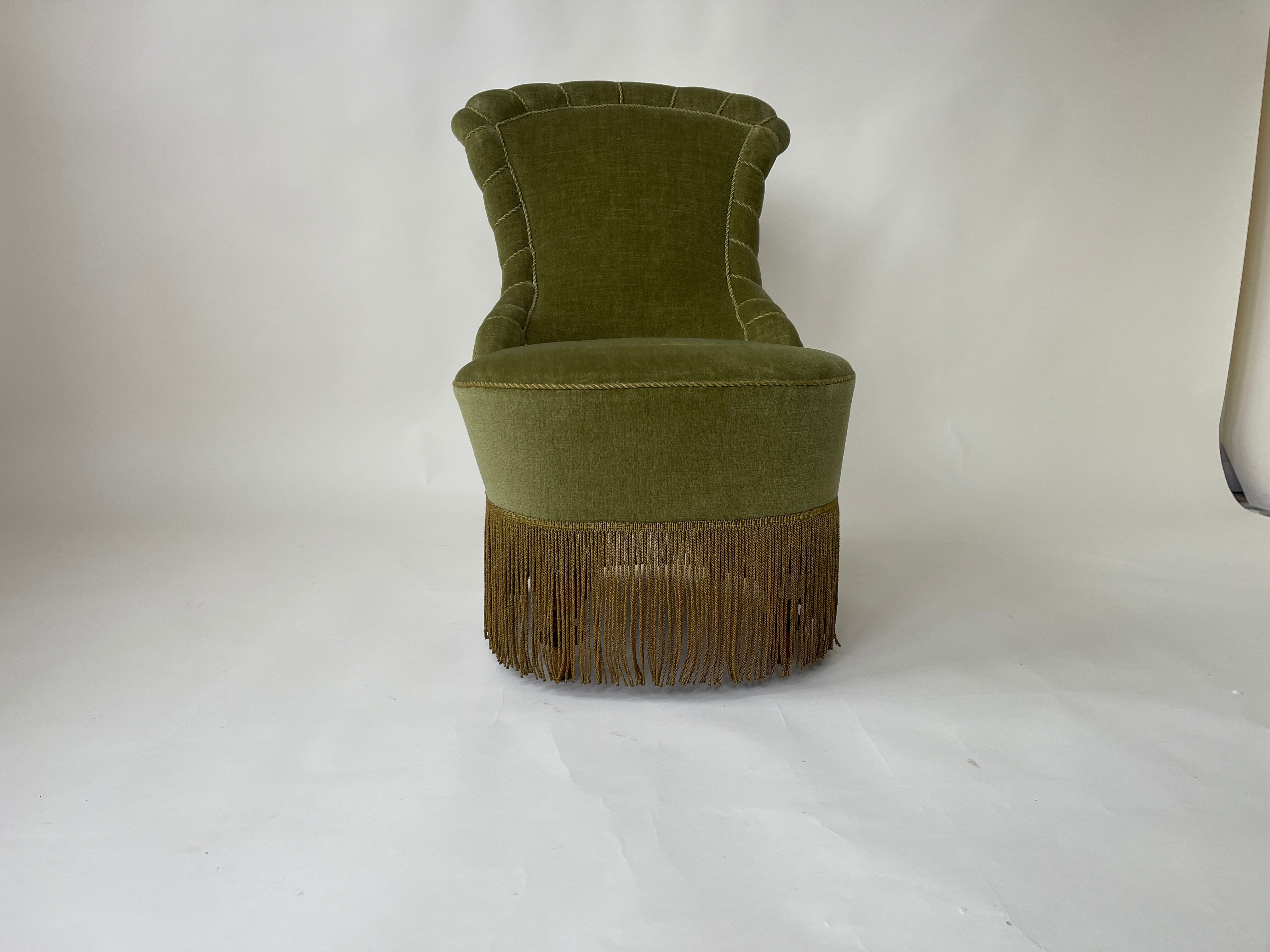 Vintage green bedroom chair