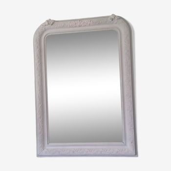 White Louis-Philippe mirror 105x76cm