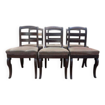 Suite de 6 chaises époque Restauration à restaurer