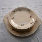 Set of 8 dessert plates with presentation plate, Béarn de Orchies Moulin des Loups model