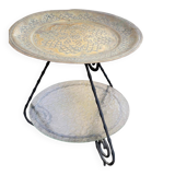 1970s round Moroccan side table