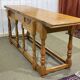 Large folding blond mahogany console - Indian work from the 1980s