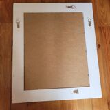 Large white wooden mirror