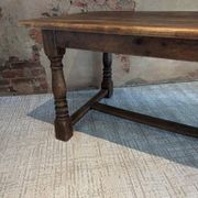Table de cuisine réfectoire en chêne, années 1940