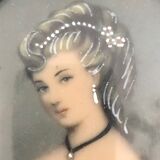 Portrait of a miniature young woman