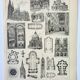 Old engraving 1898, Church, cathedral, religious • Original and vintage lithograph