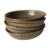 Set of 4 soup plates in stoneware