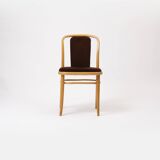 Suite de 2 chaises en bois courbé et velours marron par TON