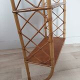 Rattan wall shelf