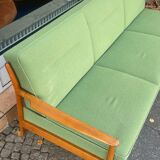 Daybed of the 60s vintage in wood and fabric