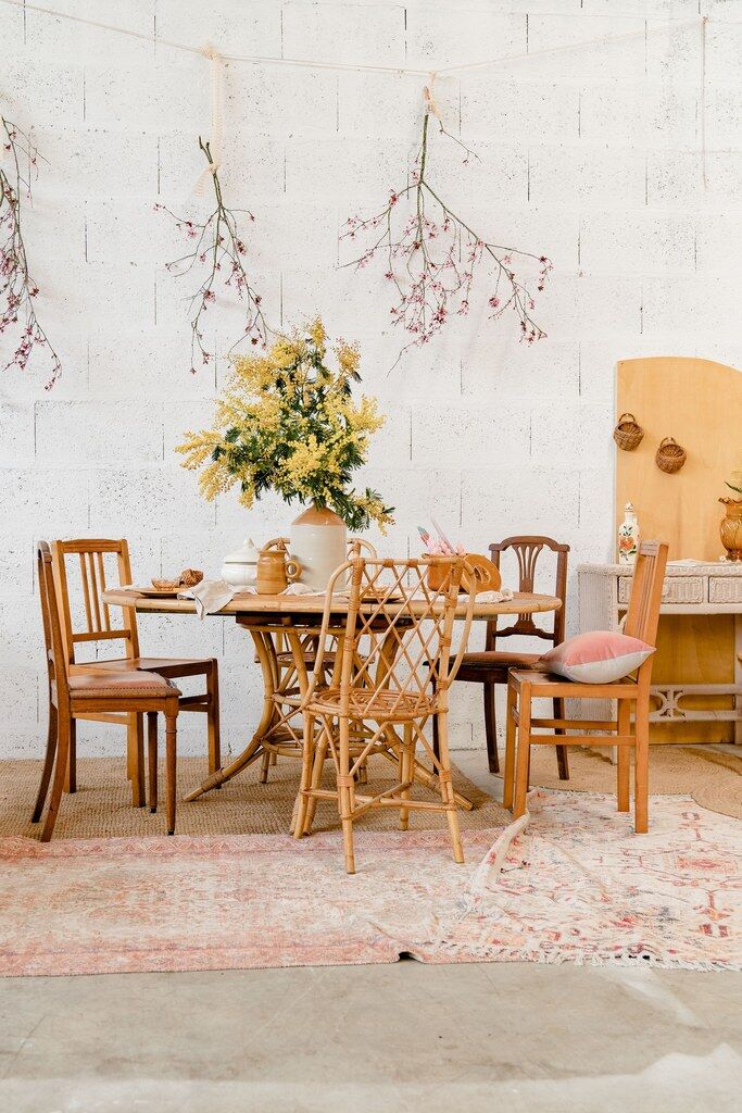 Rattan desk