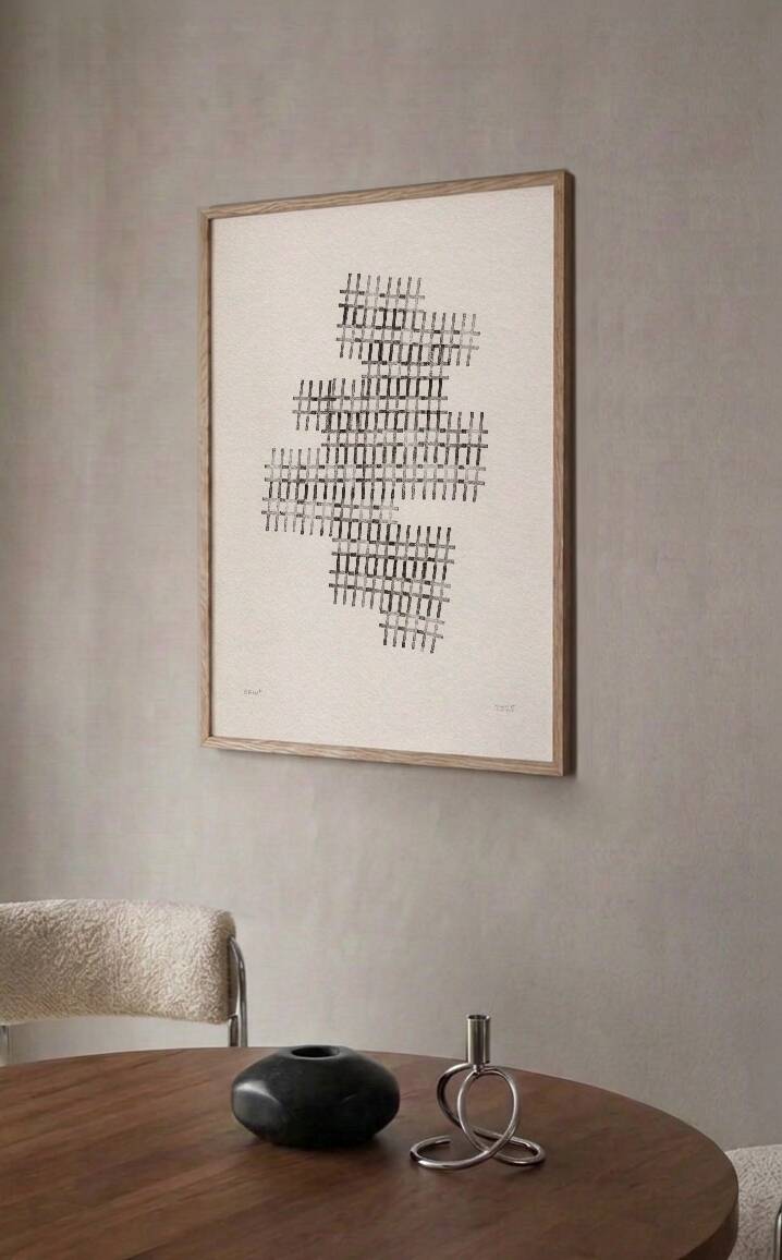 Abstract art print after painting signed Eawy