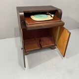 Fully renovated mid century cabinet with build-in turntable, Germany, 1950´s