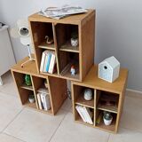 Set of 3 old workshop lockers