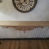 Wrought iron and marble wall console