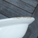 Paire de plats creux blancs Longwy Granit 34cms