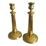 Restoration period bronze candlesticks