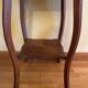 Sellette ancienne en bois sculpté et marbre – fin XIXᵉ