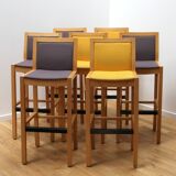 Set of 7 Segis designer stools