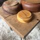 Ensemble de trois coupes en véritable bois d'olivier, fartisanaux, vintage