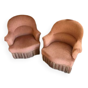 Deux fauteuils crapaud - anciens