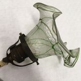 Wall lamp, art deco tulip colored glass