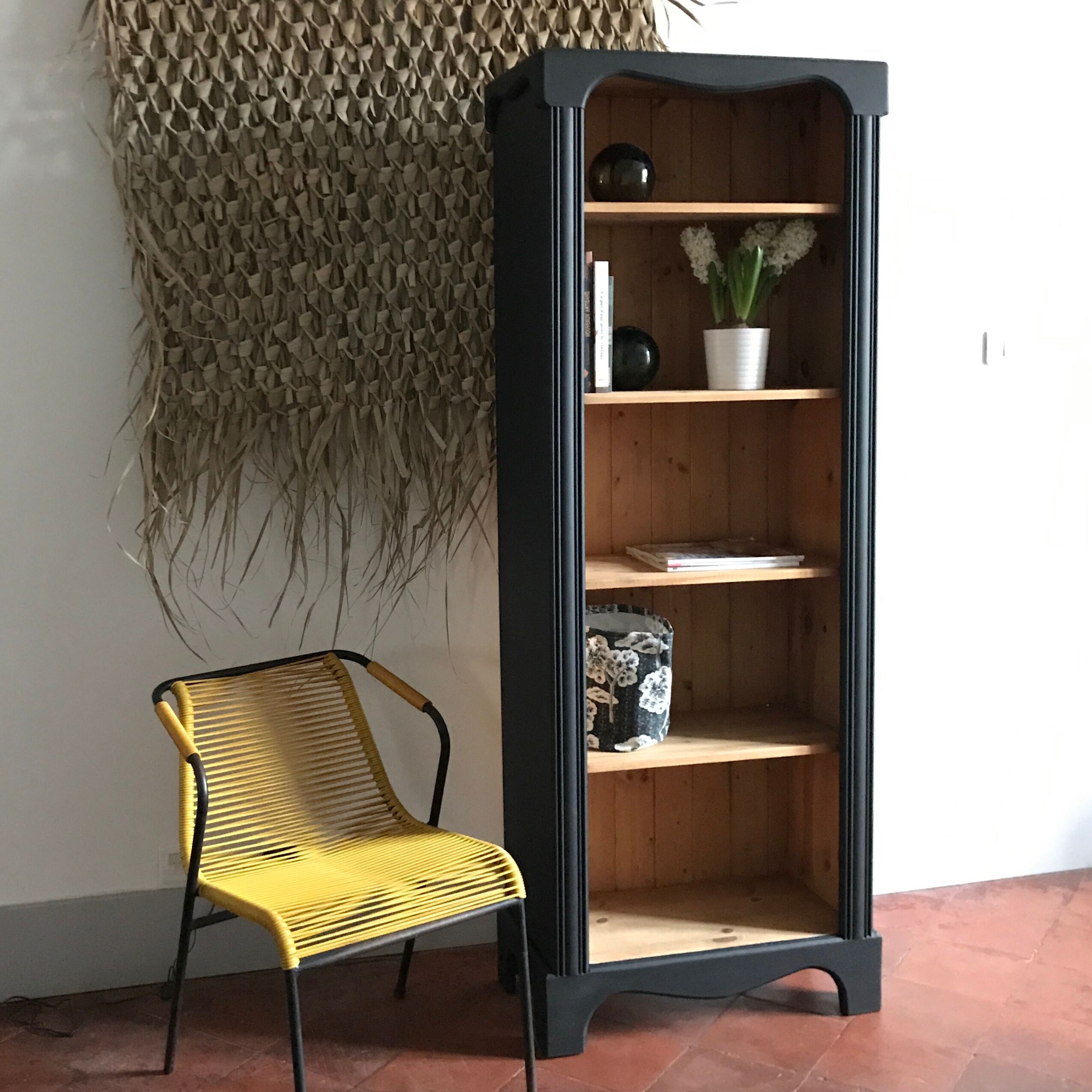 Wooden and black library