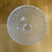 Set of 7 Glass Ice Cream Bowls Diamond Point France Vintage #E076