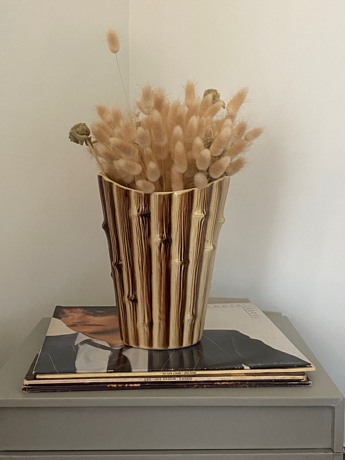 Large old vase St Clement bamboo