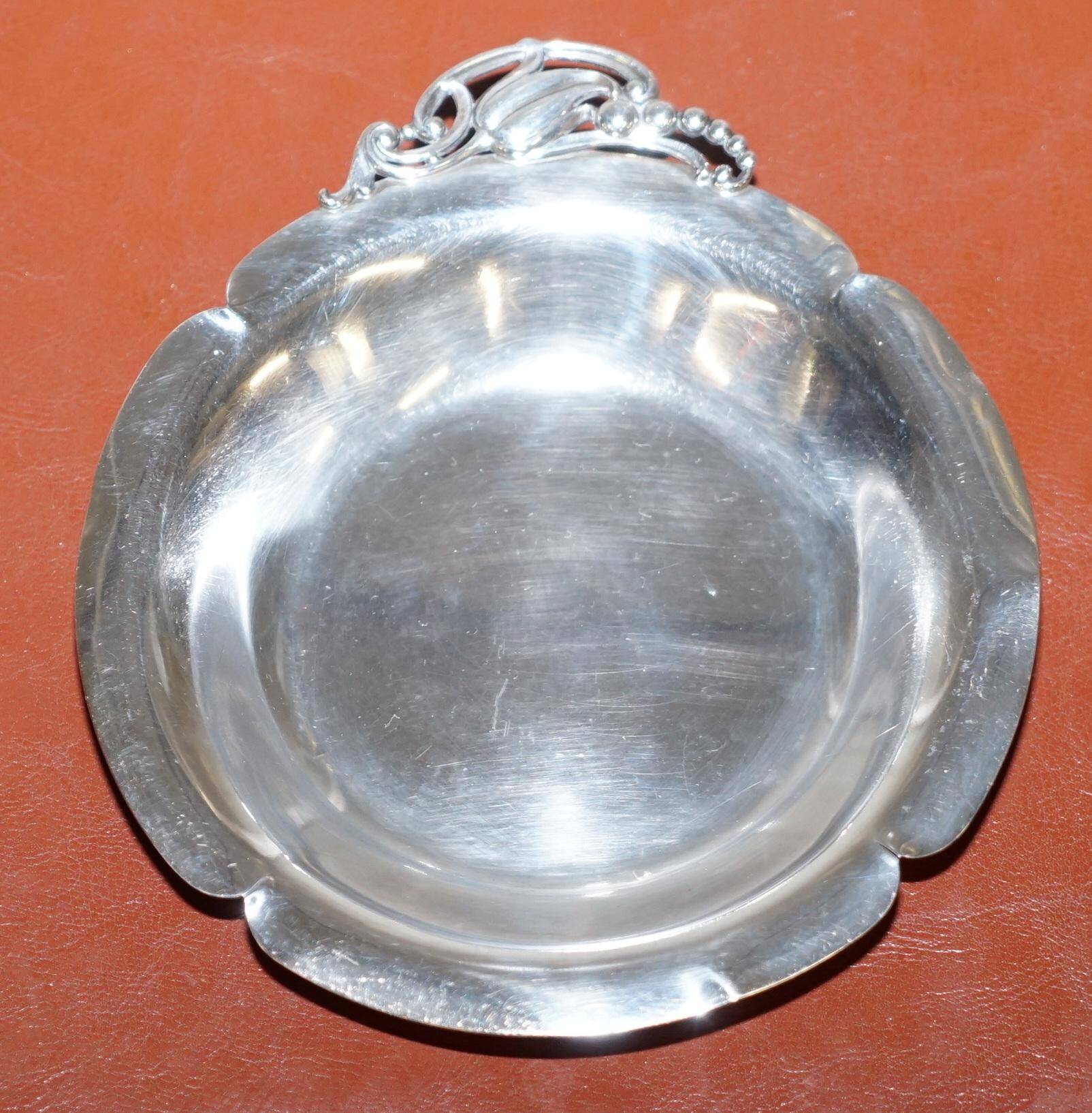 Pair of sterling silver biscuit dishes by Webster circa 1950.