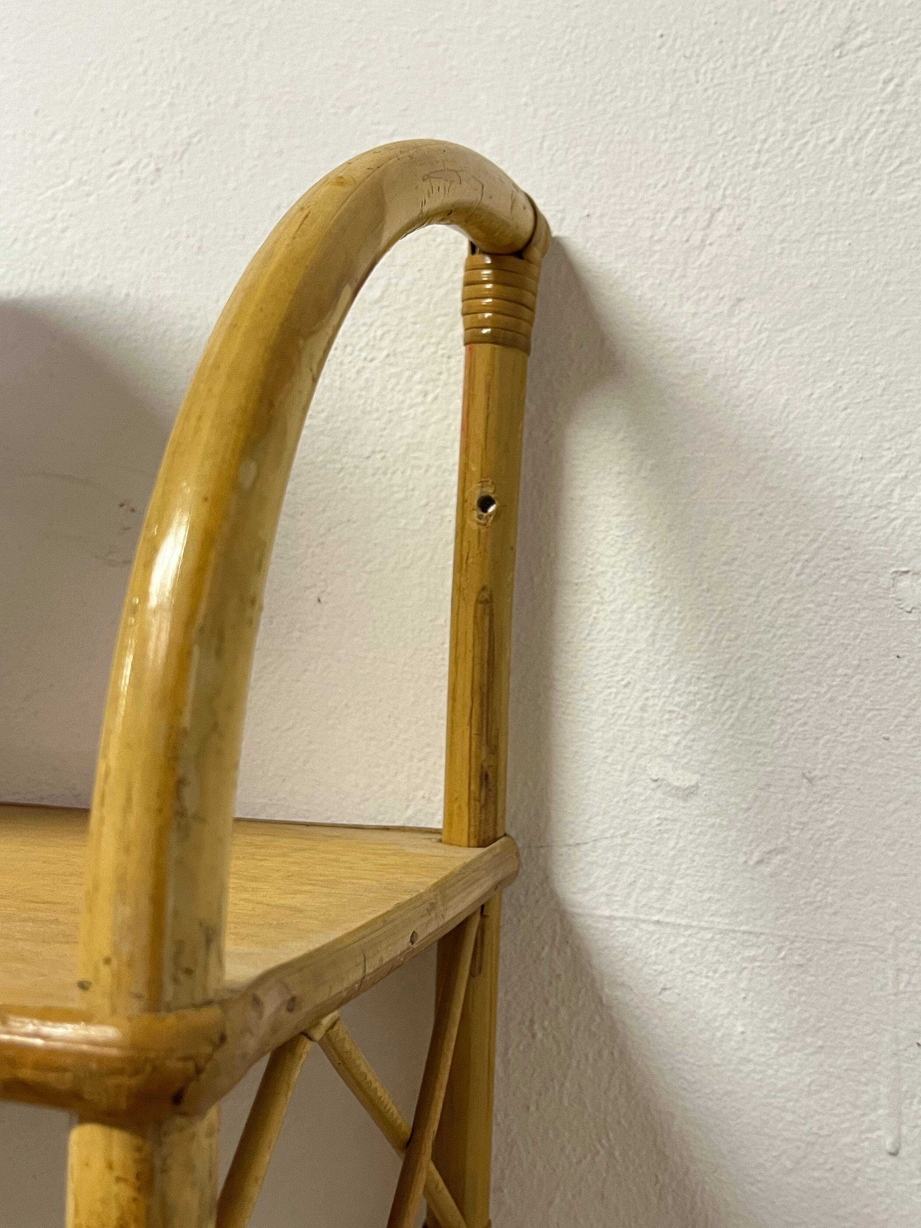 Vintage rattan shelf
