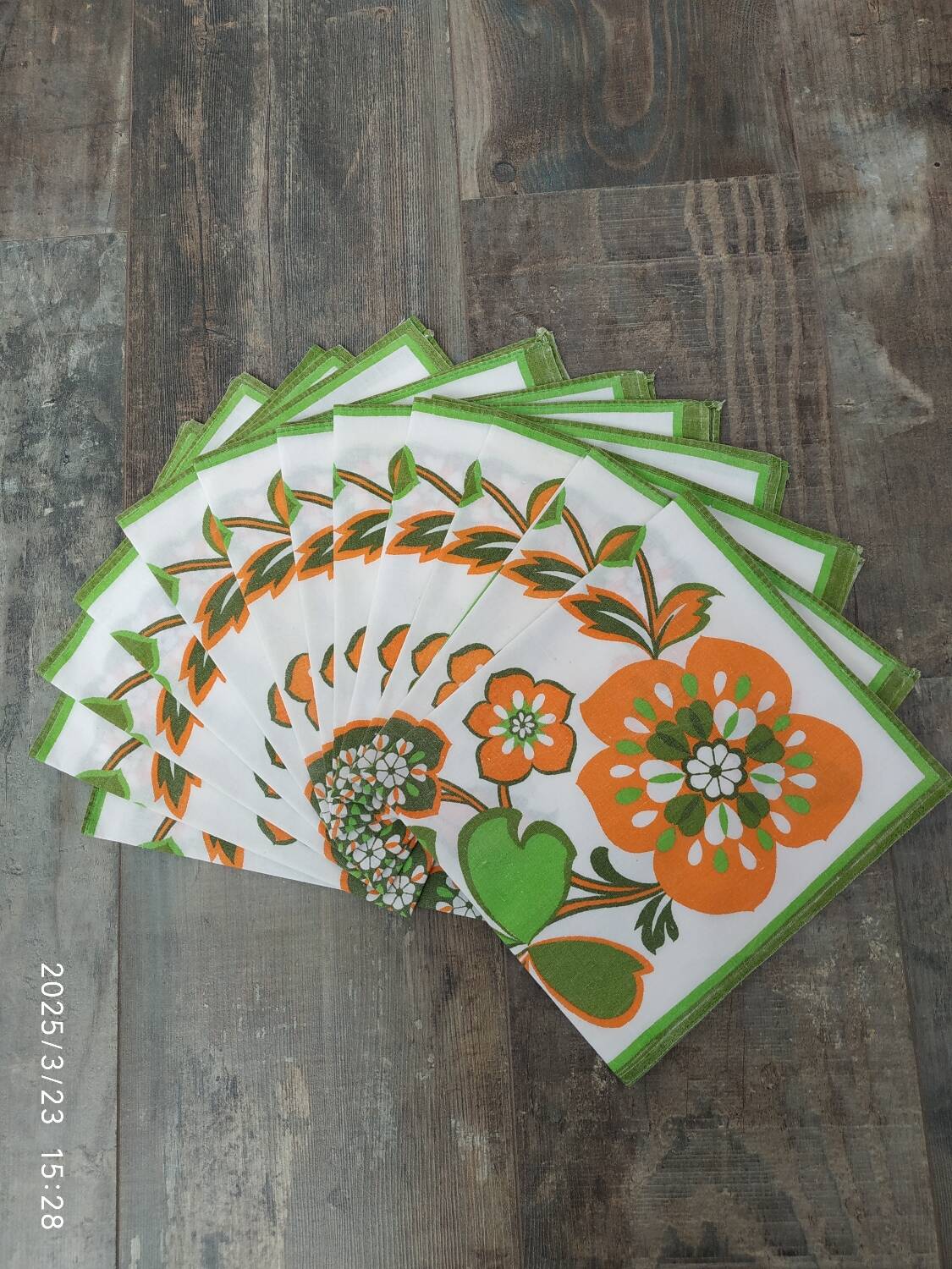 Nappe et serviettes vintage