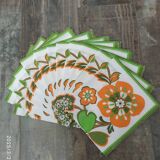 Nappe et serviettes vintage
