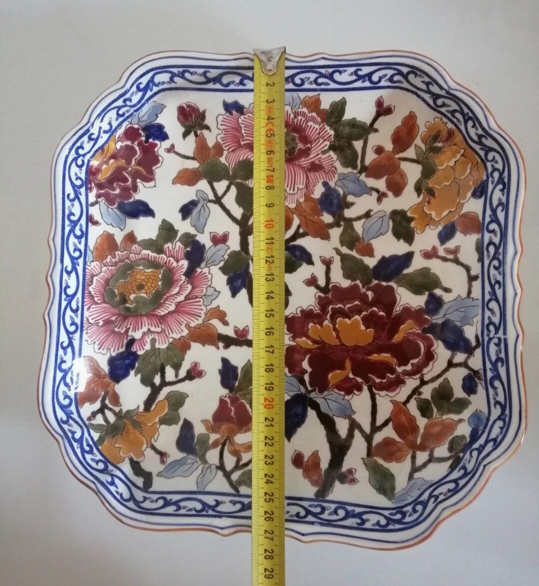 Gien peony dish hand painted