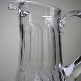 Large cut crystal water pitcher, European crystal makers 20th century