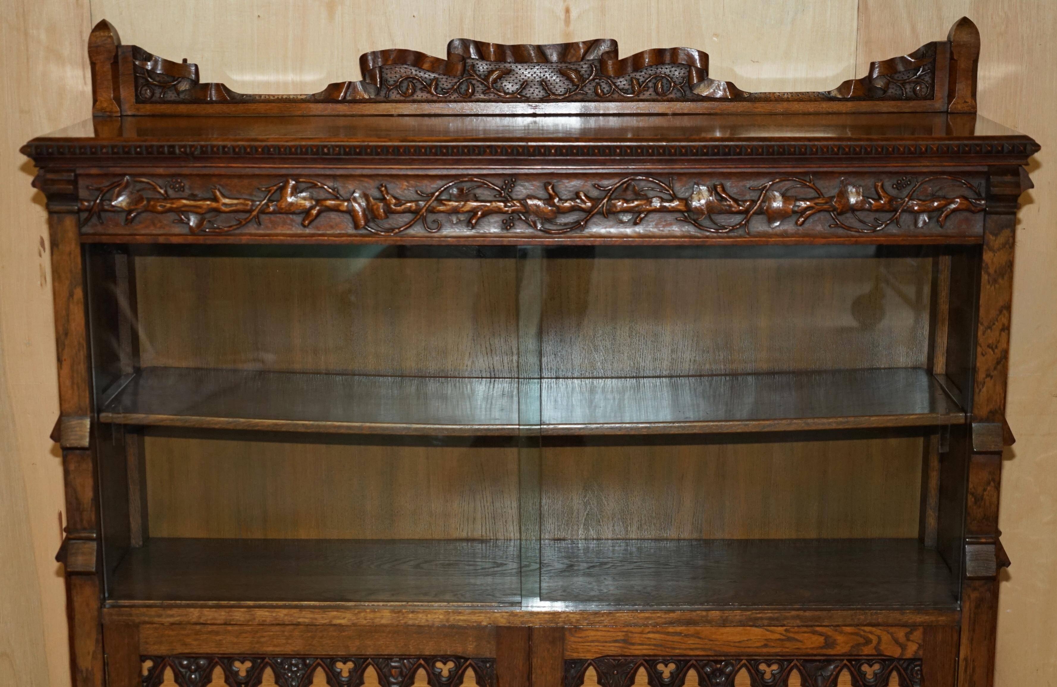 Gothic Revival library hand-carved by Pugin