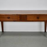Table d'appoint ancienne en bois fruitier de style rustique français, XIXe siècle
