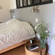 Wooden bedside table